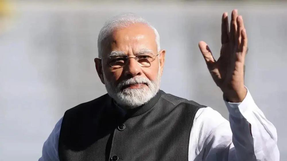 प्रधानमंत्री नरेंद्र मोदी ने पोखरण फील्ड फायरिंग रेंज में आयोजित त्रि-सेवा अभ्यास “भारत शक्ति” में हिस्सा लिया