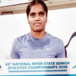 65वीं राष्ट्रीय अंतर्राज्यीय सीनियर एथलेटिक्स चैंपियनशिप में नितिका आकरे ने जीता कांस्य पदक