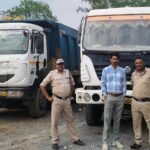 सारंगढ़-बिलाईगढ़ में खनिज विभाग की बड़ी कार्रवाई 1 पोकलेन और 6 हाईवा जब्त