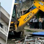 अभिषेक बनर्जी के कथित अवैध दफ्तर पर चला बुलडोजर, तीन JCB से ढहाई जा रही पांच मंजिला इमारत