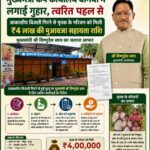 मुख्यमंत्री कैंप कार्यालय बगिया की त्वरित पहल से आकाशीय बिजली से मृत व्यक्ति के परिजनों को मिली 4 लाख रुपये की आर्थिक सहायता