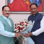 मुख्यमंत्री  विष्णु देव साय ने केंद्रीय स्वास्थ्य मंत्री  जे.पी. नड्डा से की सौजन्य भेंट