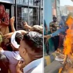 हरियाणा में सफाईकर्मियों का उग्र प्रदर्शन, ठेकेदार से हाथापाई; सरकारी जीप के शीशे तोड़े